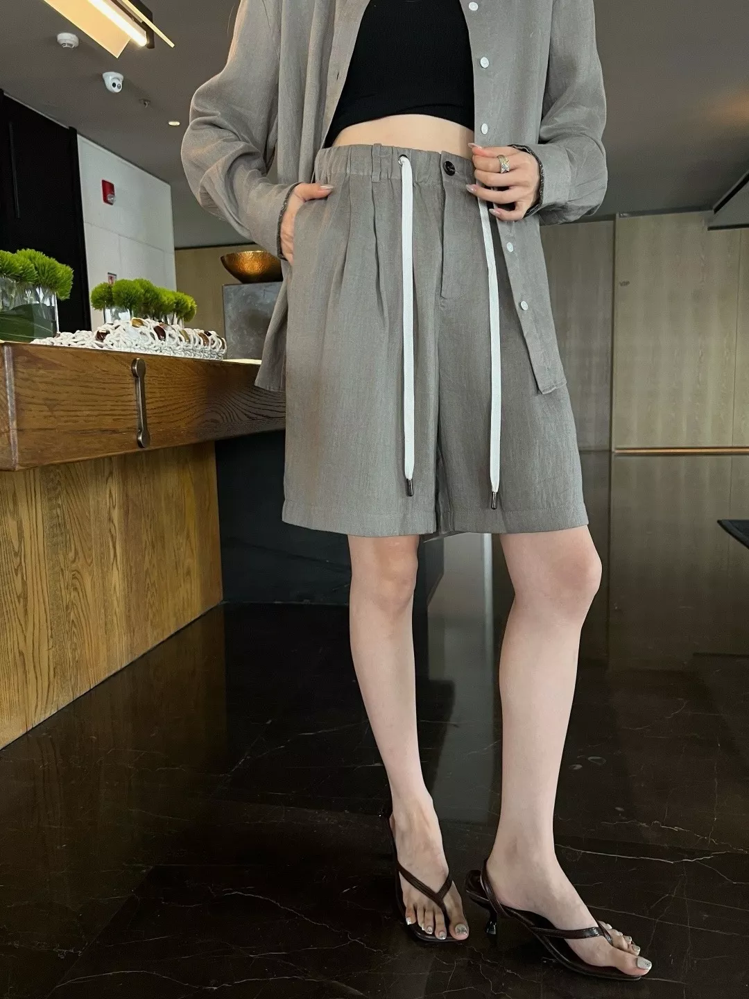 브루넬로쿠치넬리 린넨 혼방 셔츠와 숏팬츠 세트 상세 이미지 22