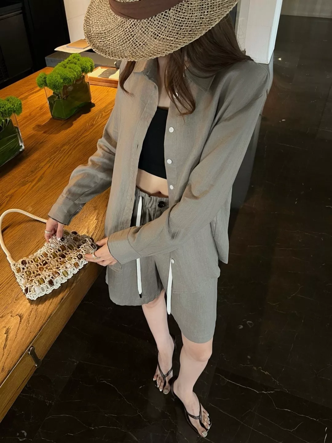 브루넬로쿠치넬리 린넨 혼방 셔츠와 숏팬츠 세트 상세 이미지 23