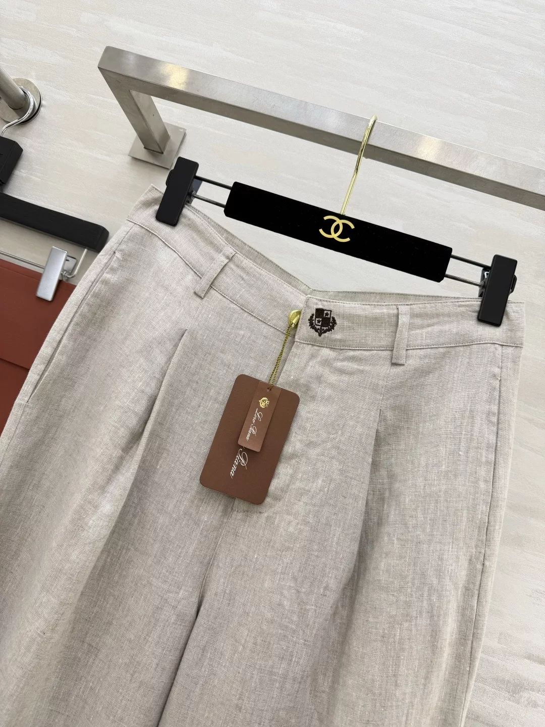로로피아나 내추럴 린넨 와이드 팬츠 상세 이미지 2