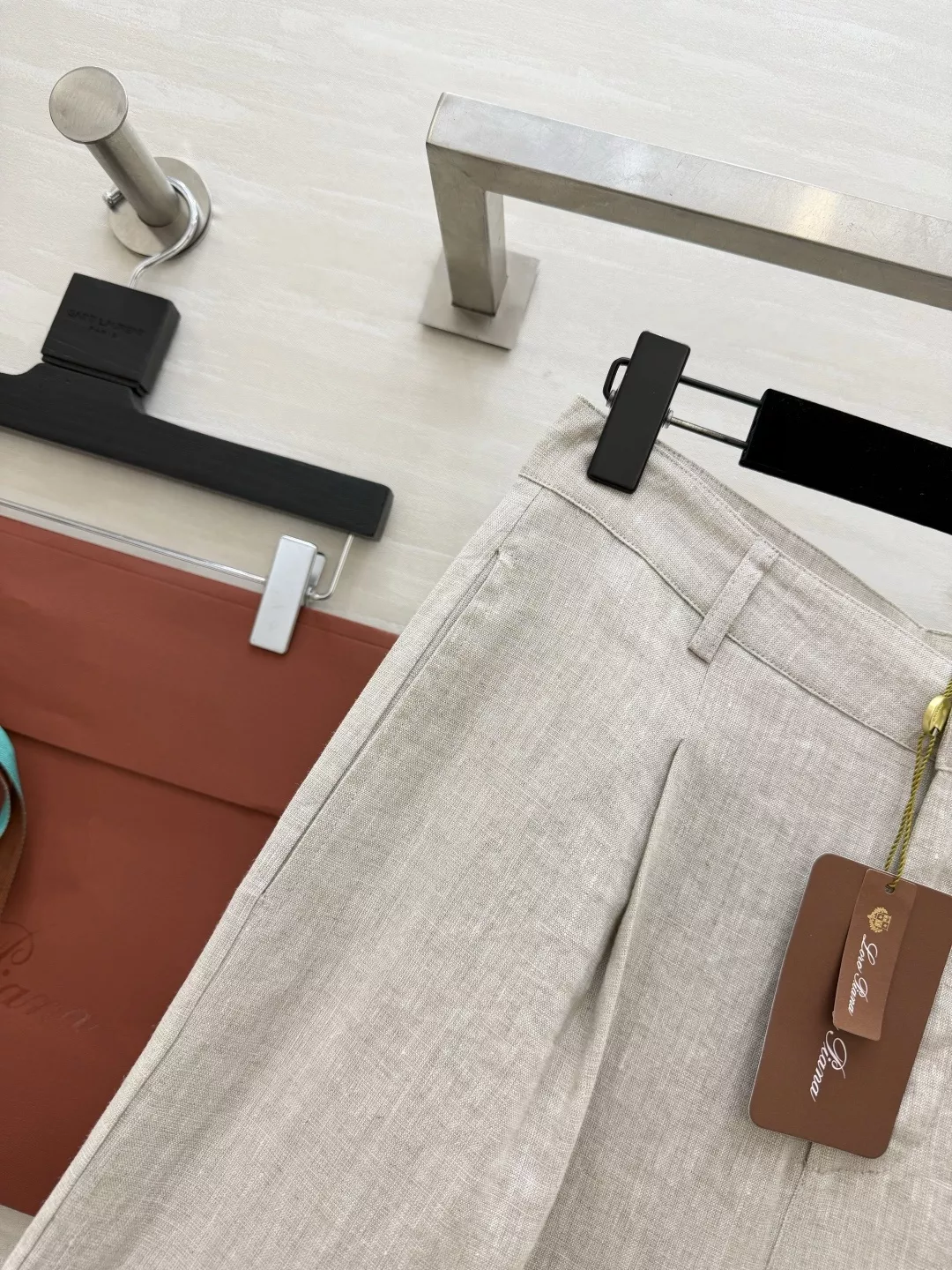 로로피아나 내추럴 린넨 와이드 팬츠 상세 이미지 5