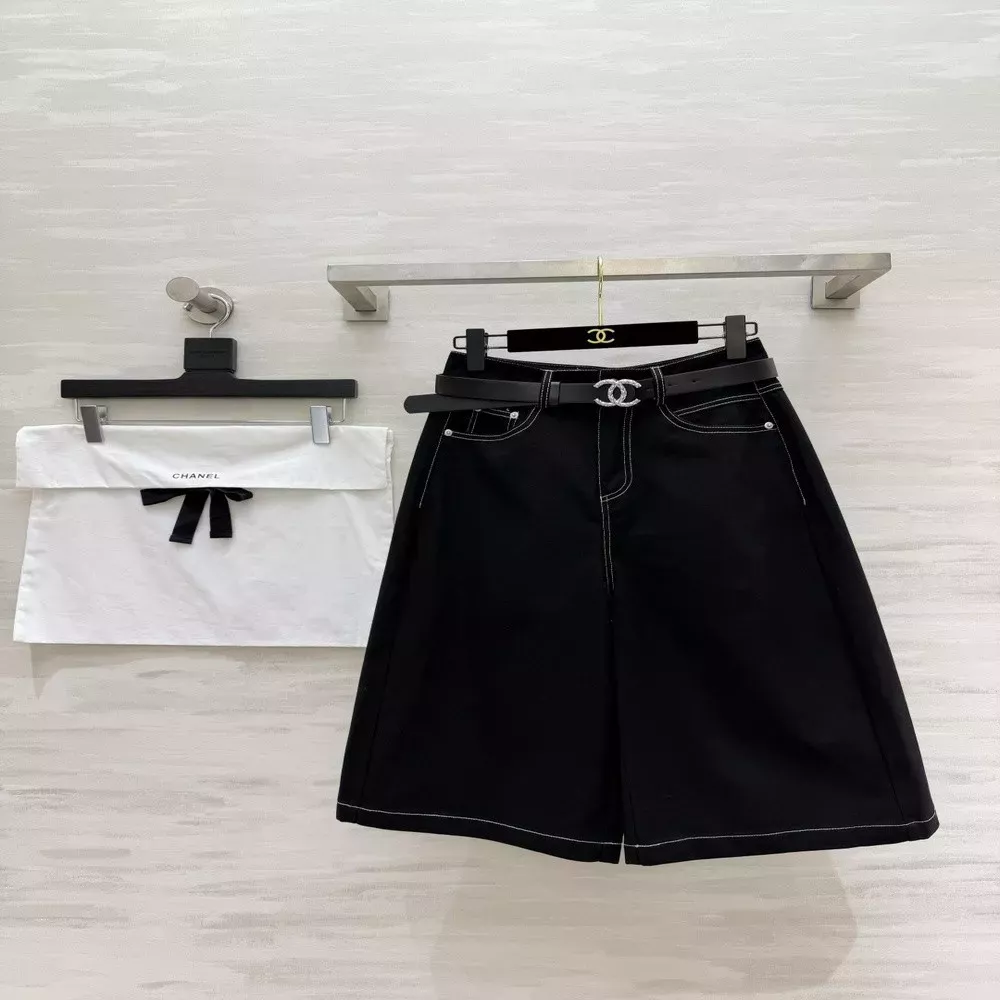 샤넬 하이웨이스트 와이드 팬츠