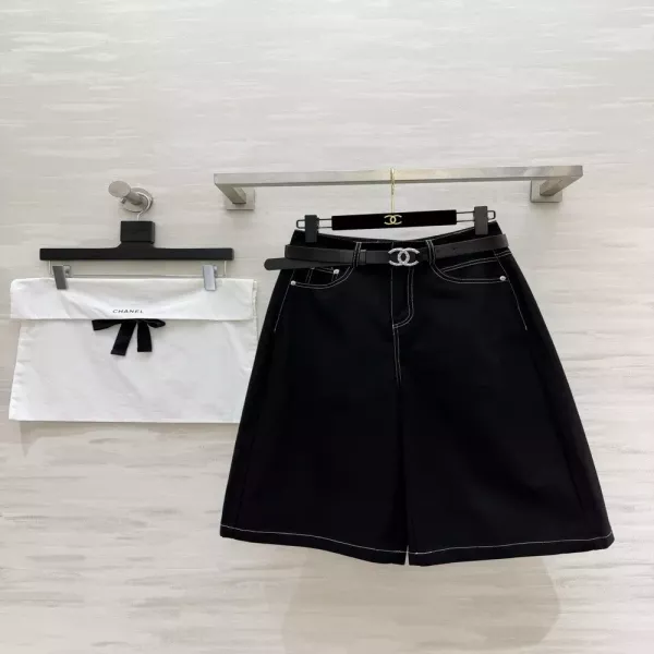 샤넬 하이웨이스트 와이드 팬츠