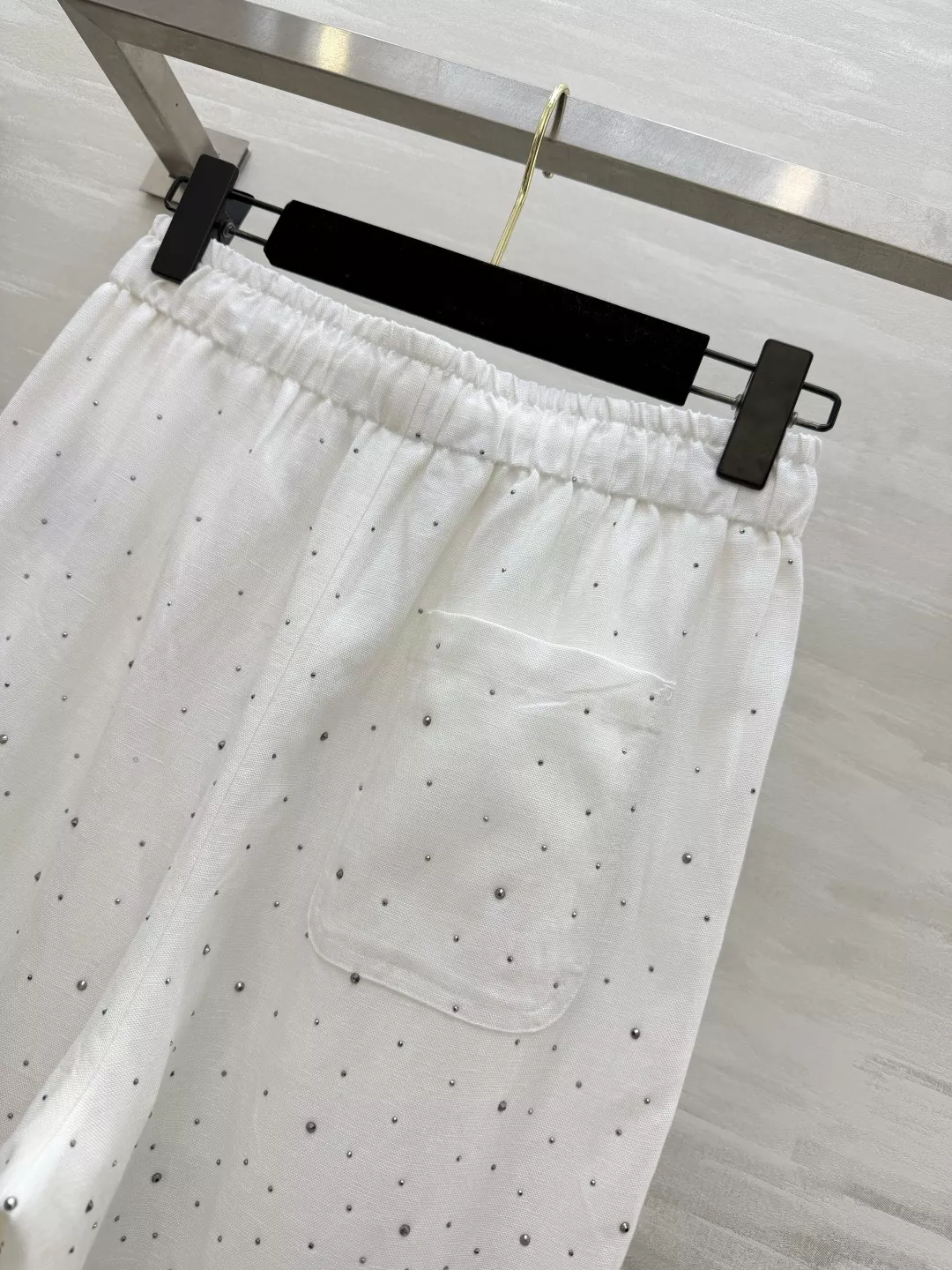 입생로랑 화이트 풀온 와이드 팬츠 상세 이미지 6