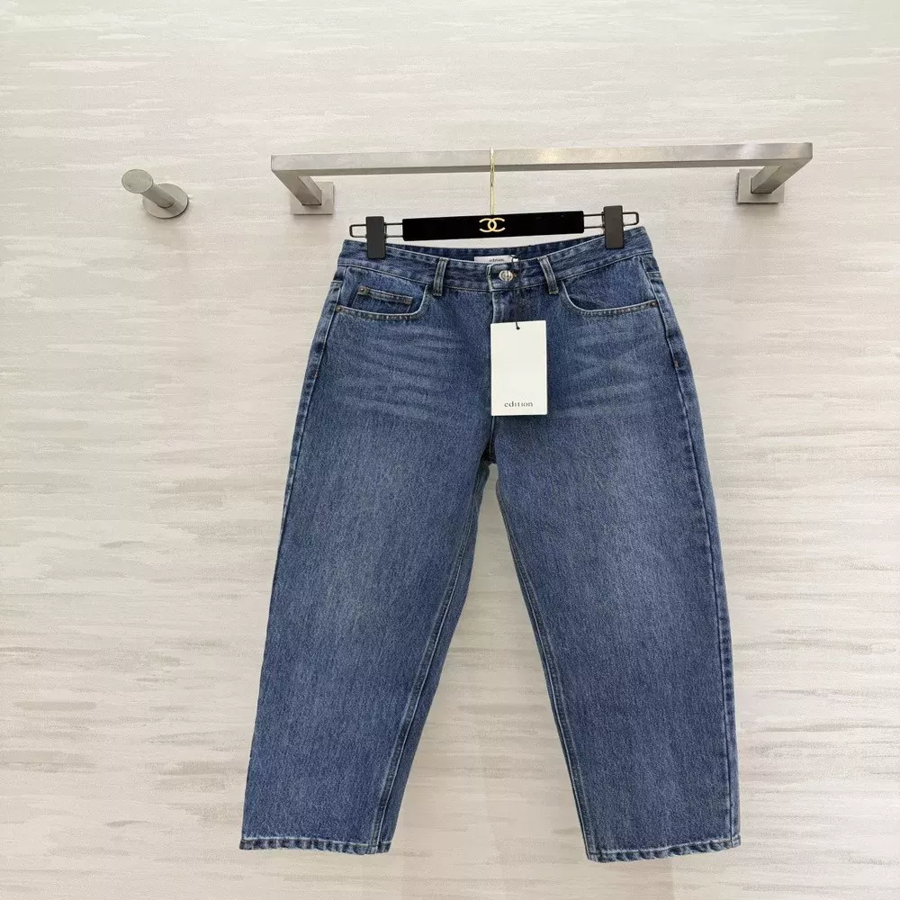 에디션 빈티지 워싱 크롭 진