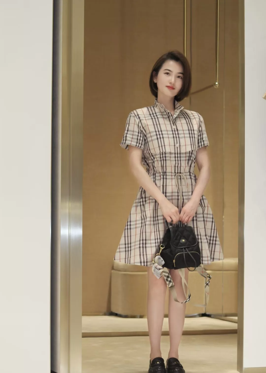버버리 체크 패턴 벨트 라인 드레스 상세 이미지 17