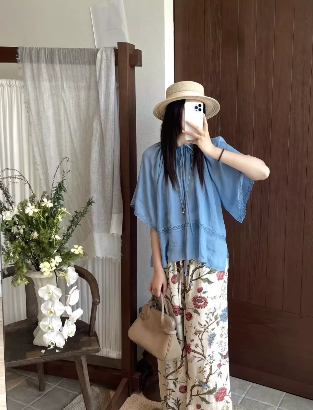 짐머만 내추럴 라미 펀칭 케이프 블라우스 상세 이미지 11
