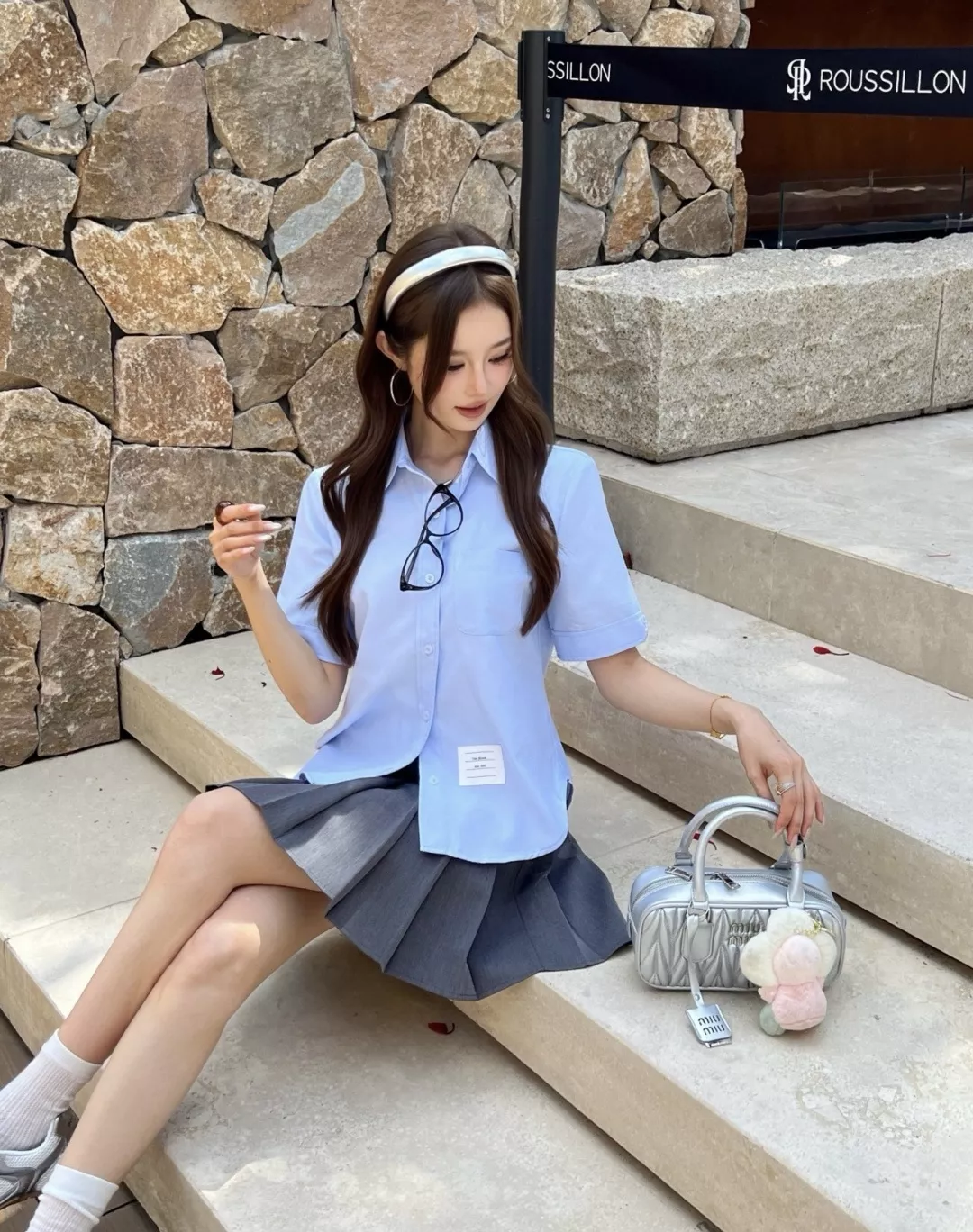 톰브라운 클래식 미니 카라 반소매 코튼 셔츠 상세 이미지 11