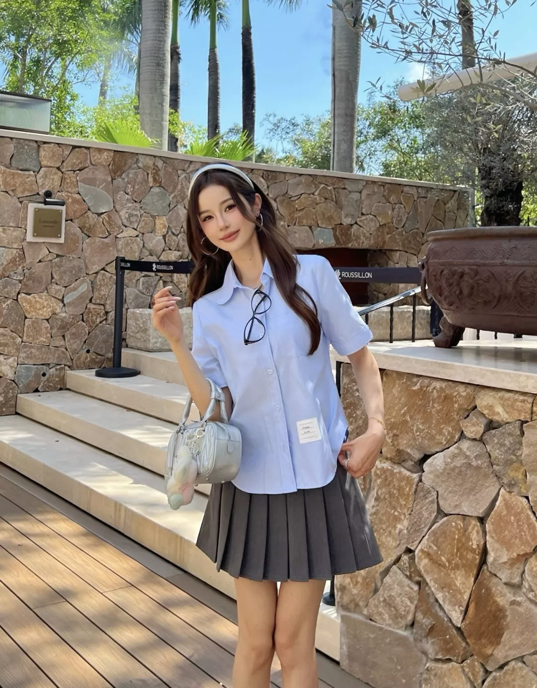 톰브라운 클래식 미니 카라 반소매 코튼 셔츠 상세 이미지 9