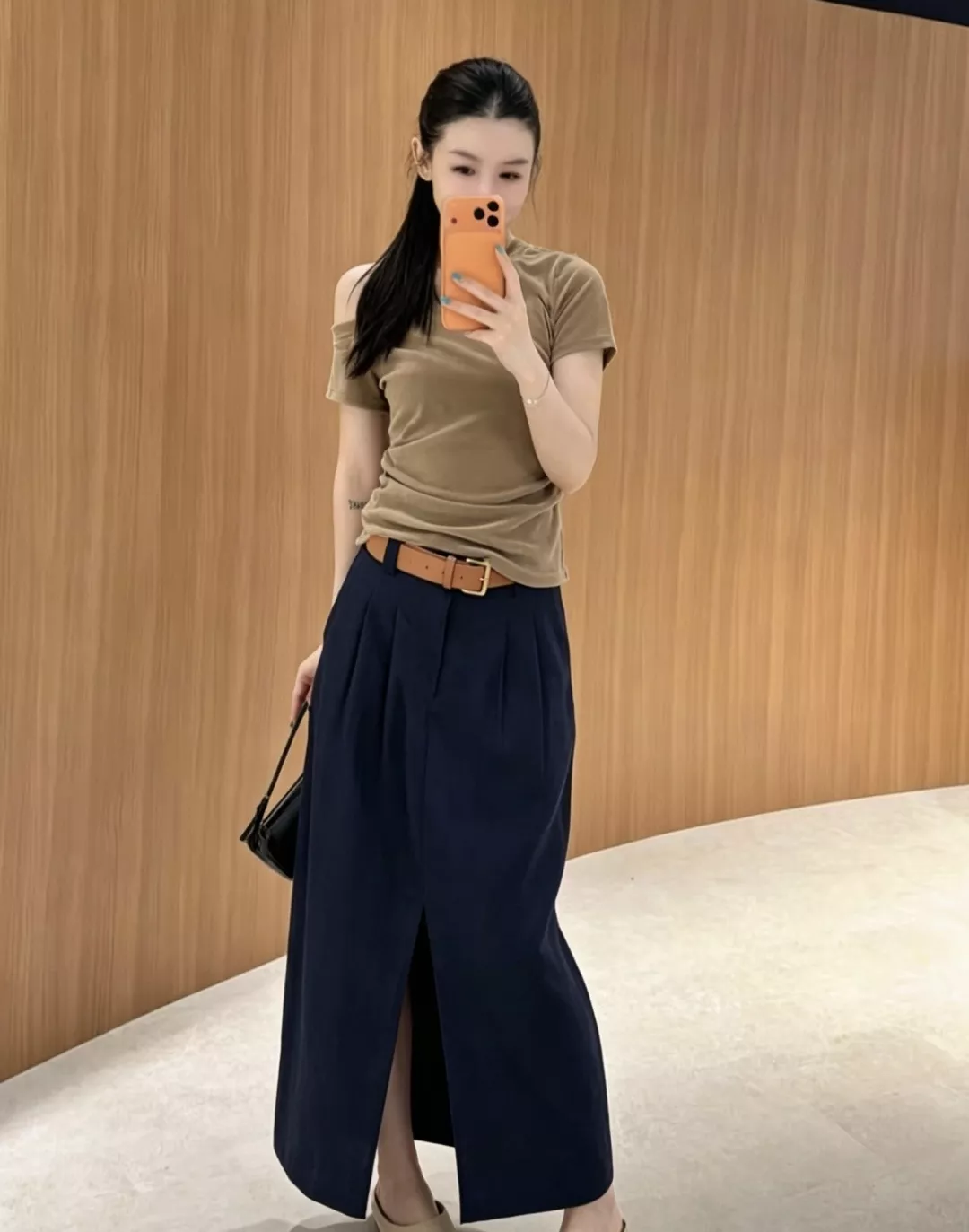 입생로랑 린넨 슬릿 스커트 상세 이미지 12