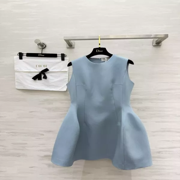 디올 프렌치 무드 민소매 에이라인 드레스