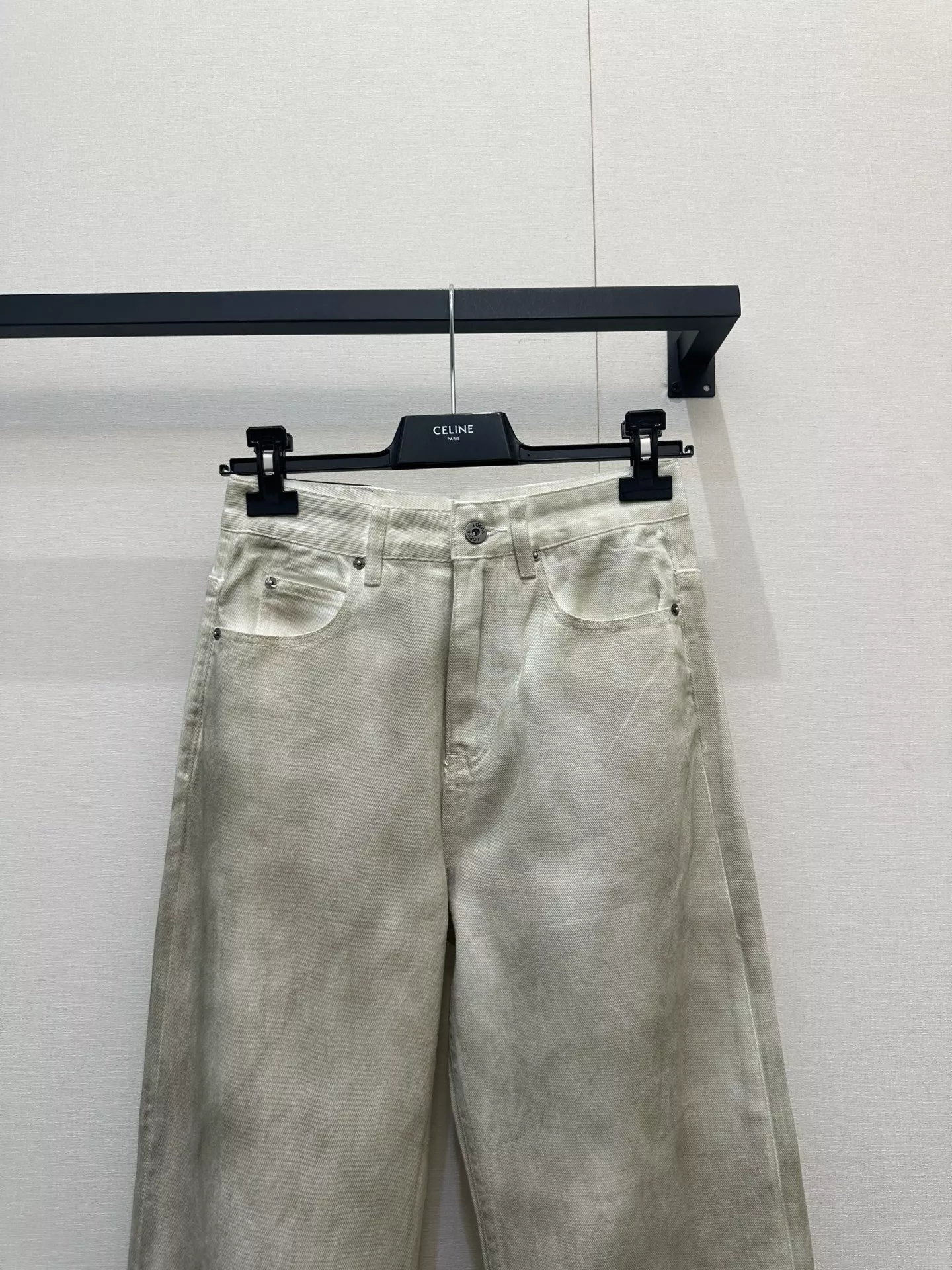 로에베 자수 포인트 워싱 와이드 진 상세 이미지 11