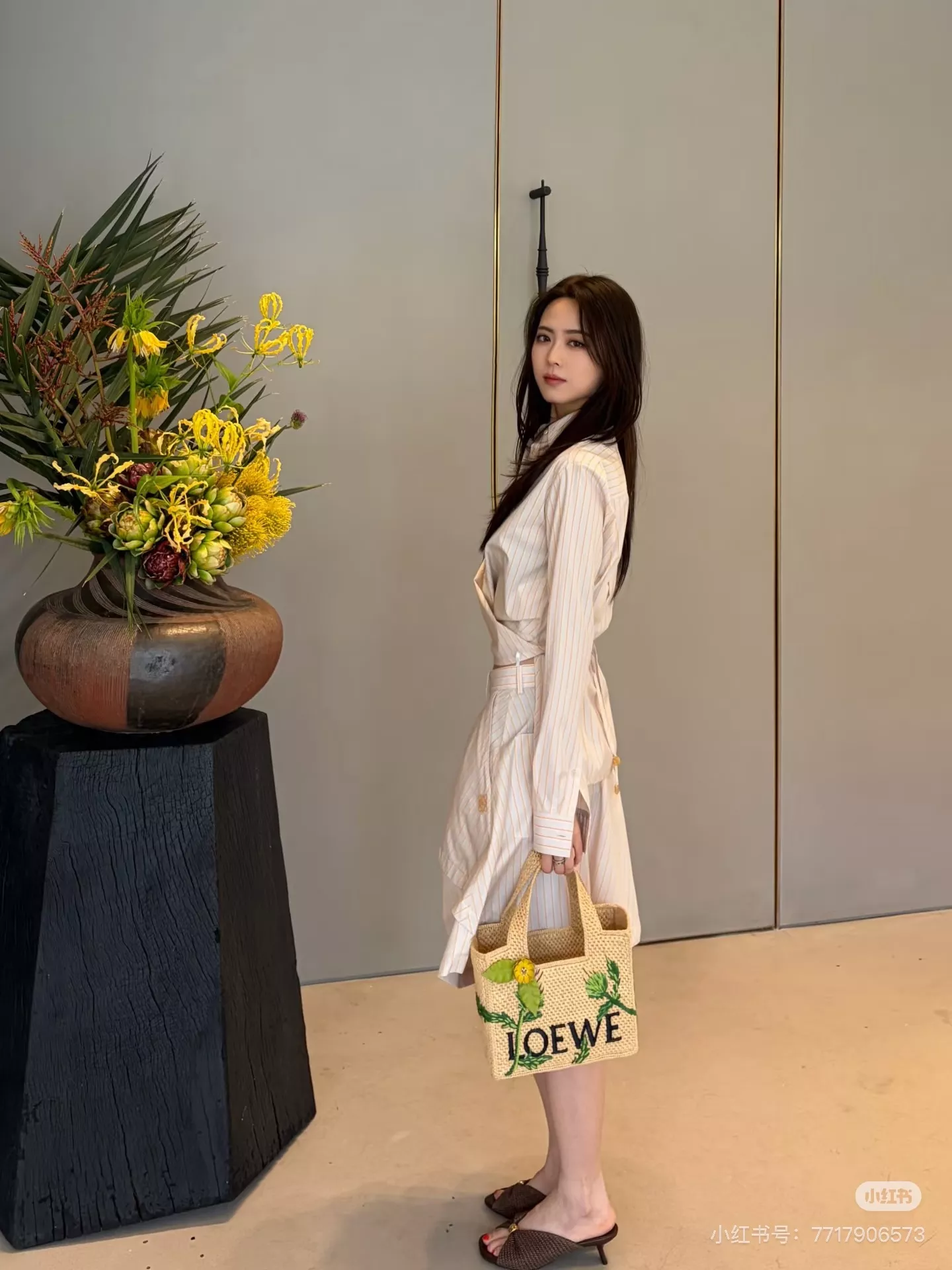 로에베 해체 디테일 코튼 와이드 팬츠 상세 이미지 3