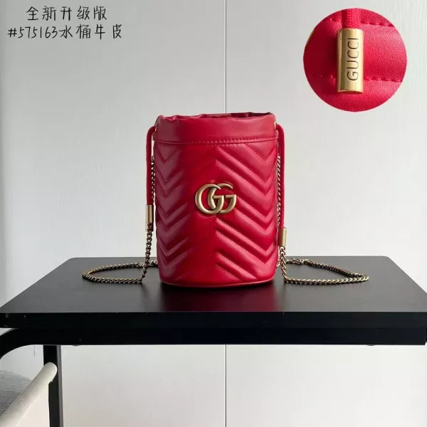 구찌 GG 마몬트 미니 드로스트링 체인백