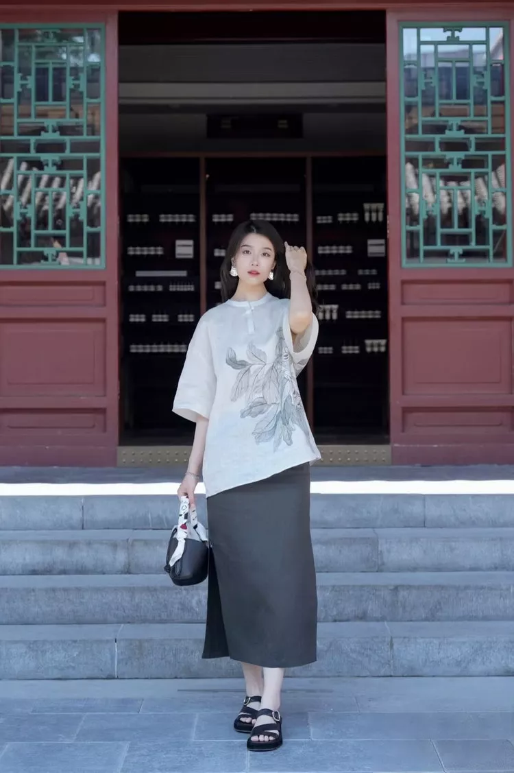 노브랜드 린넨 감성 슬릿 스커트 상세 이미지 35