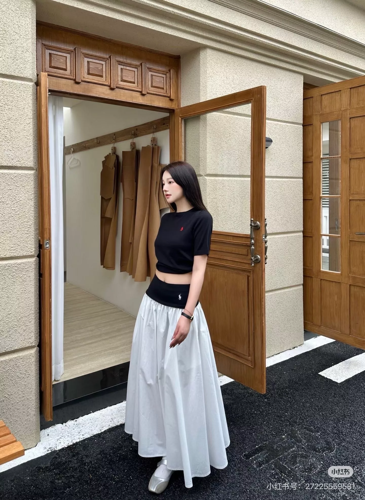 랄프로렌 자수 포인트 코튼 플레어 스커트 상세 이미지 34