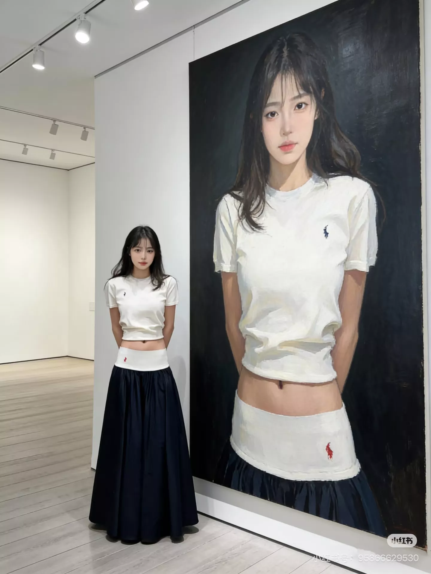 랄프로렌 자수 포인트 코튼 플레어 스커트 상세 이미지 48