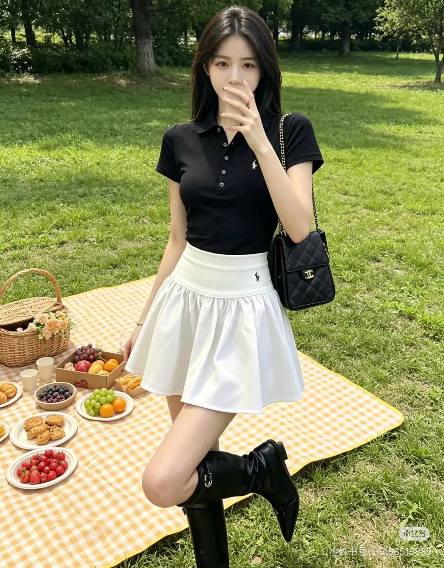 랄프로렌 플리츠 디테일 코튼 A라인 스커트 상세 이미지 39