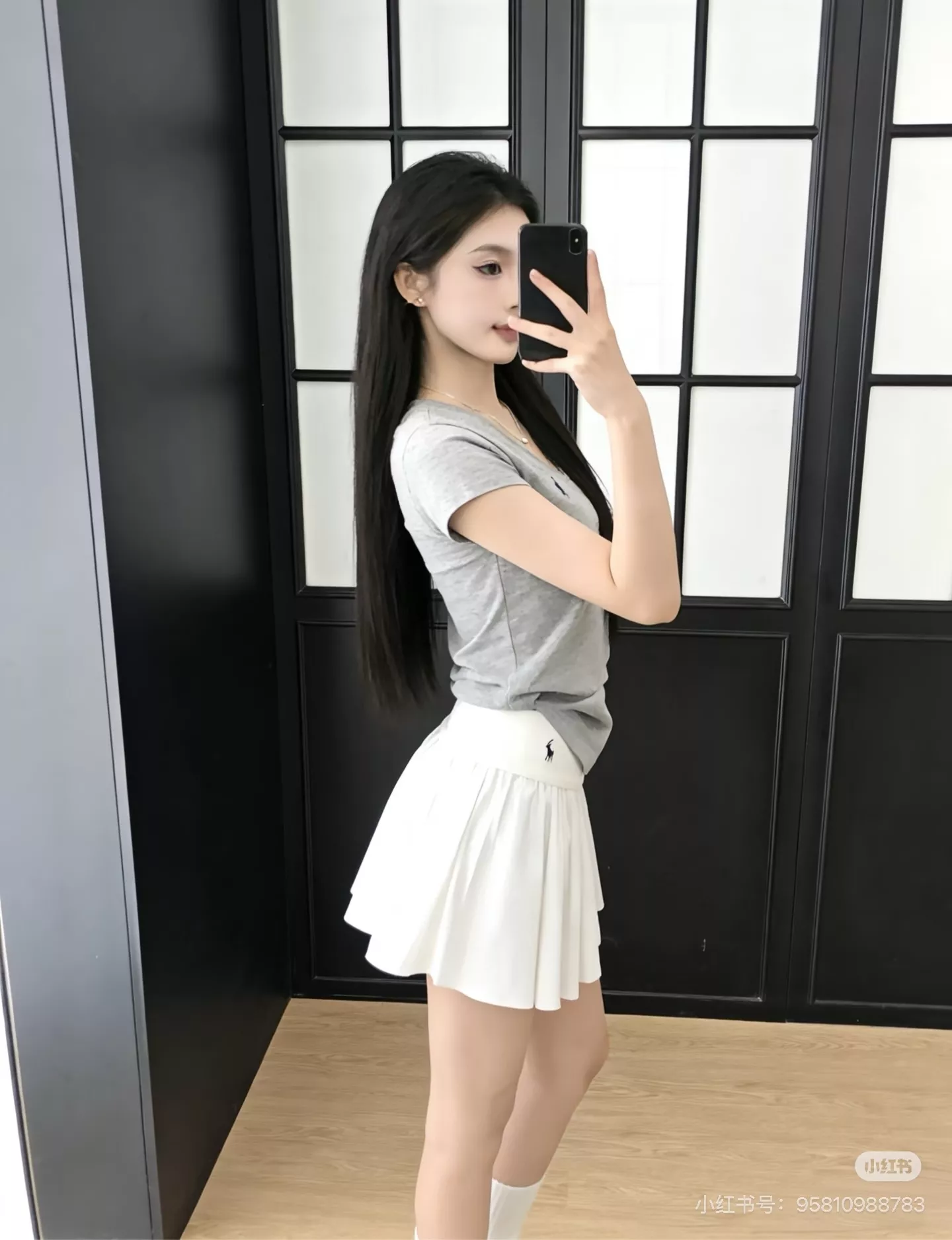 랄프로렌 플리츠 디테일 코튼 A라인 스커트 상세 이미지 44