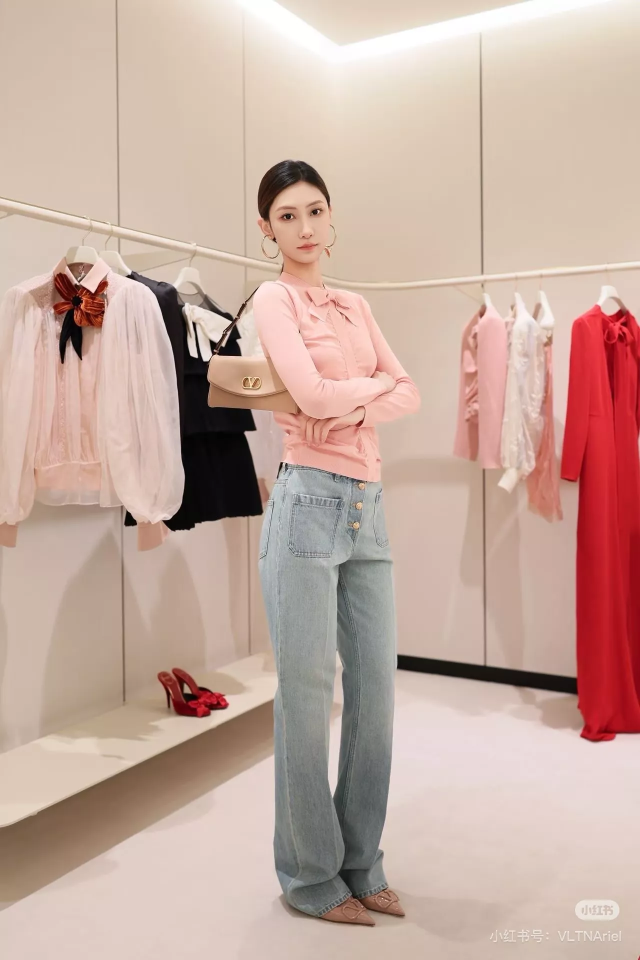 발렌티노 고허리 워싱 스트레이트 진 상세 이미지 19