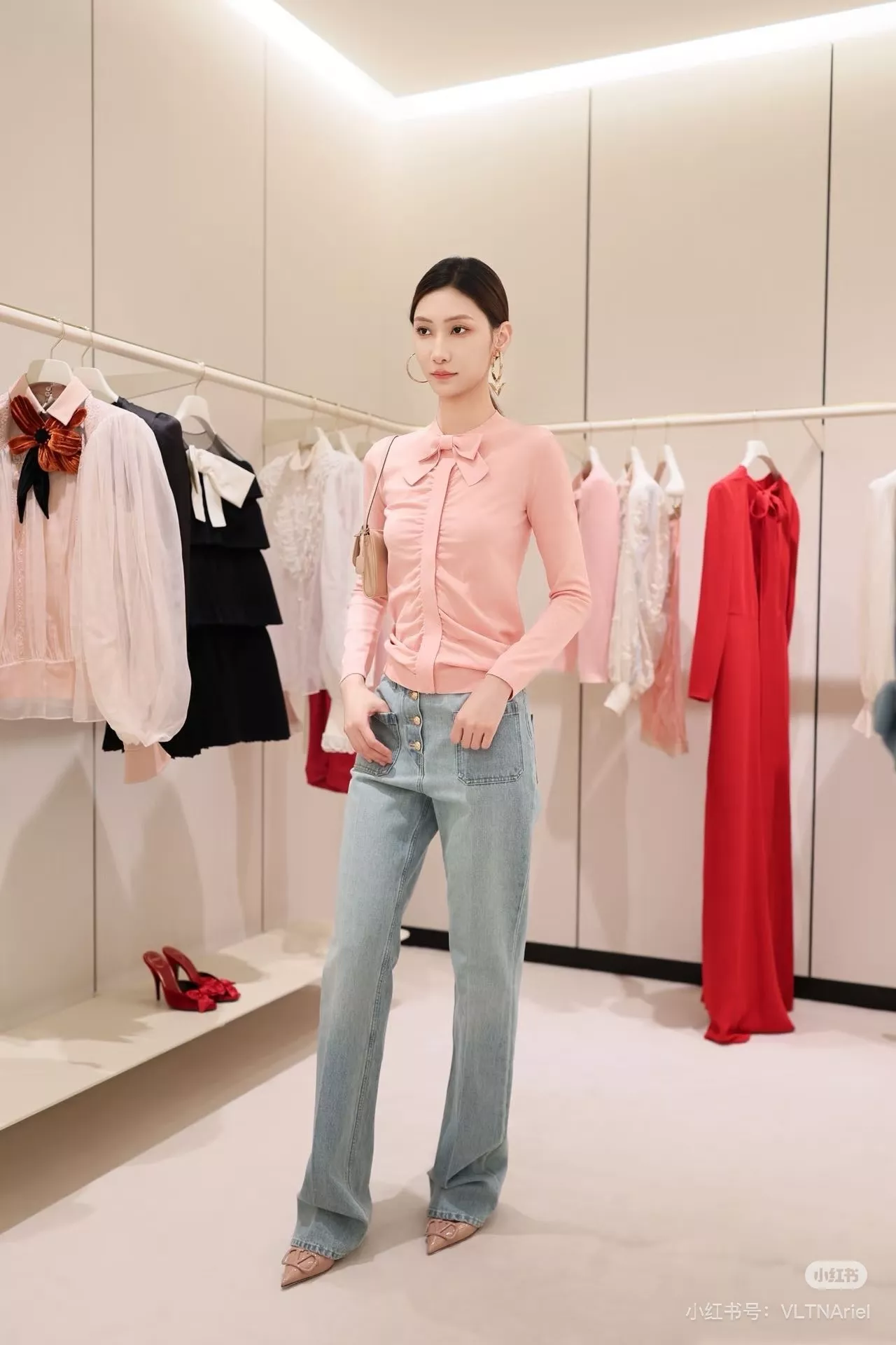 발렌티노 고허리 워싱 스트레이트 진 상세 이미지 20