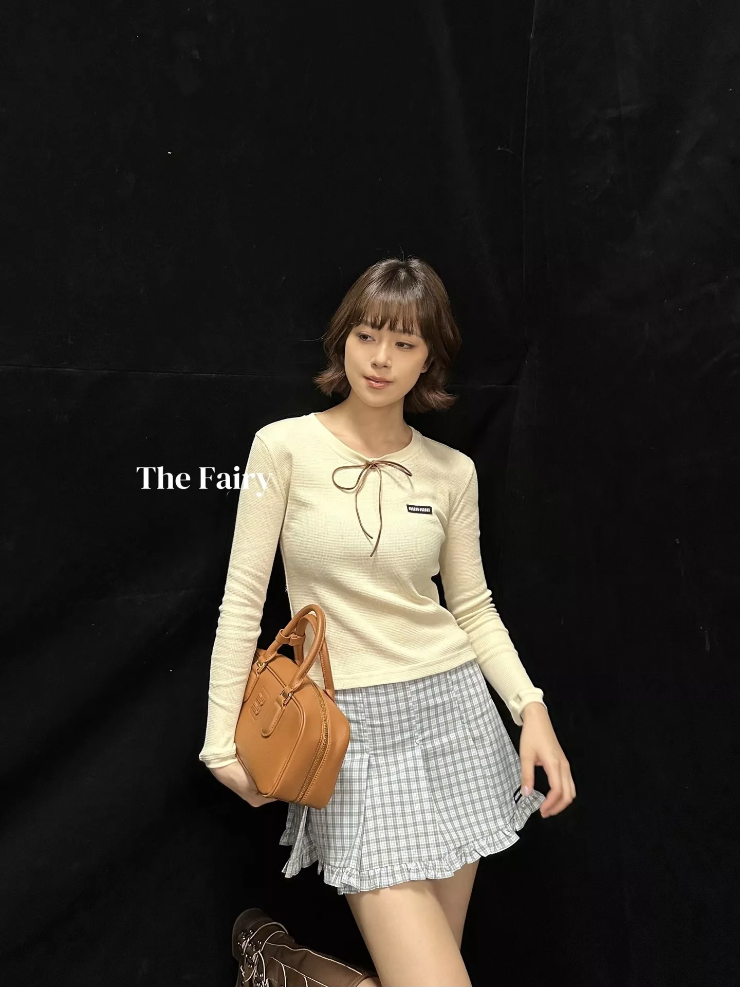 미우미우 플리츠 체크 미니스커트 상세 이미지 18