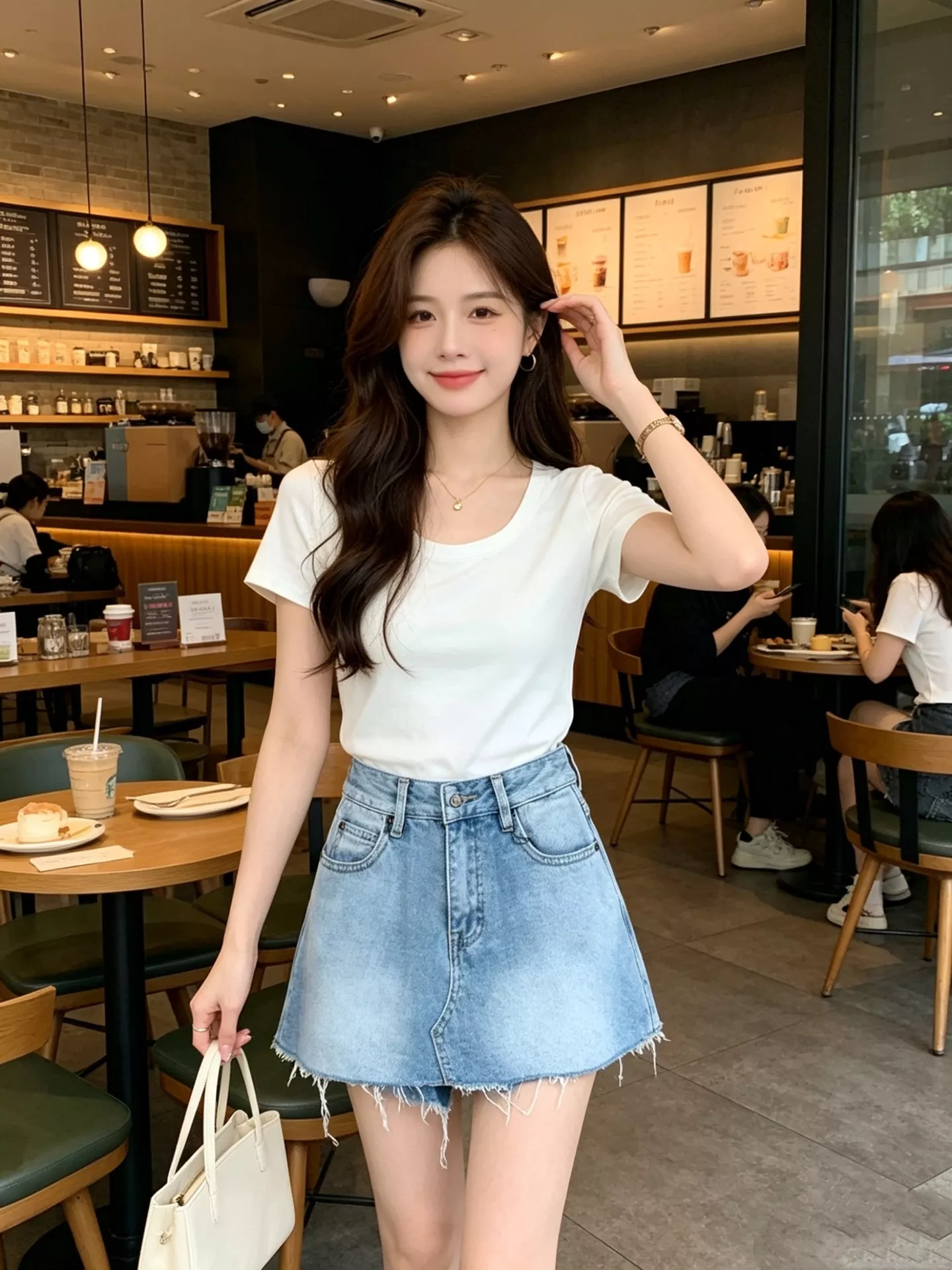 발렌시아가 워시드 데님 스커트 팬츠 상세 이미지 18
