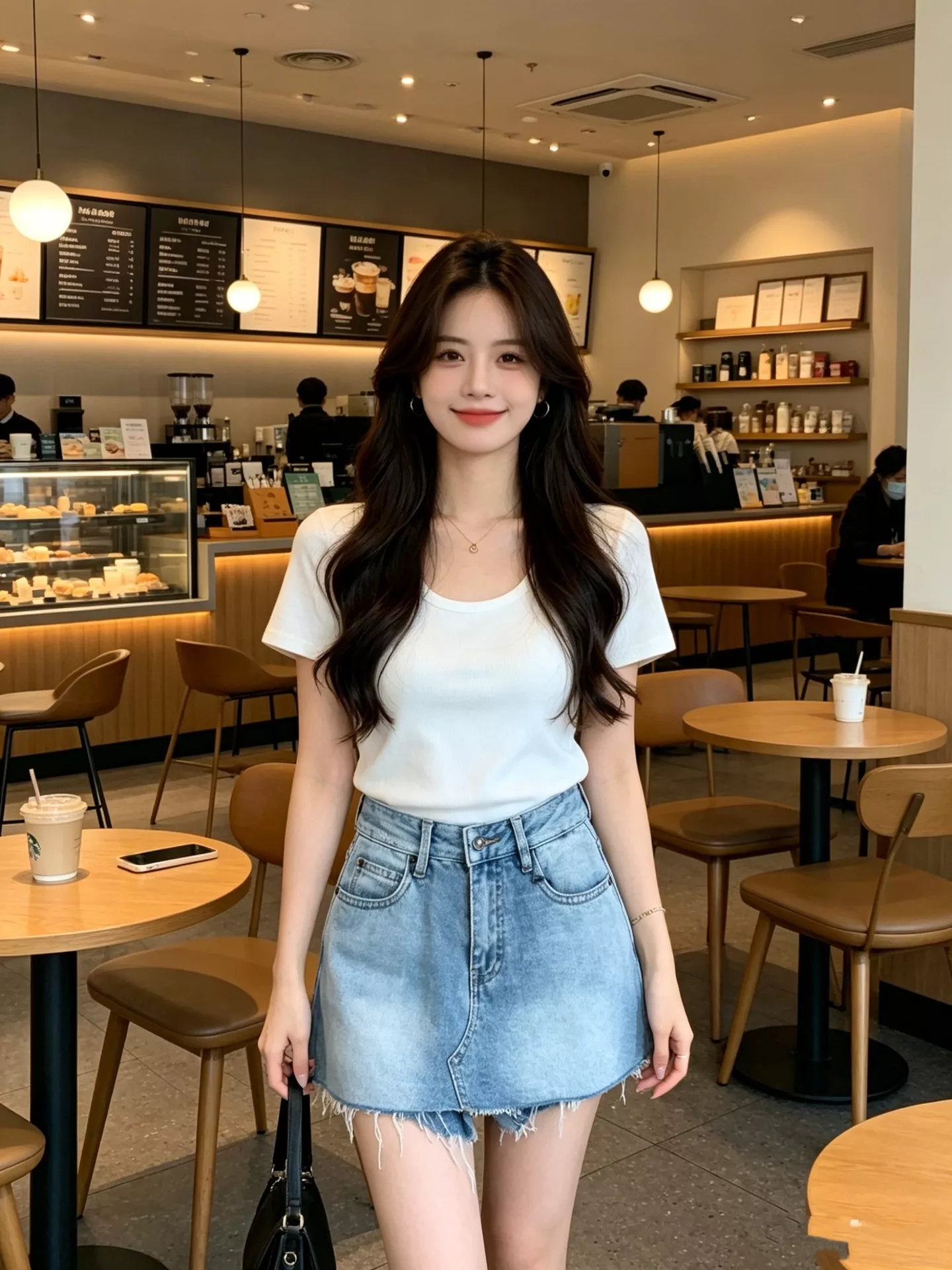 발렌시아가 워시드 데님 스커트 팬츠 상세 이미지 16