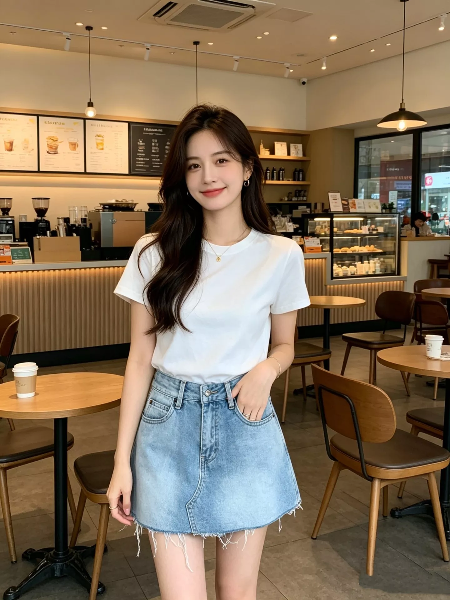 발렌시아가 워시드 데님 스커트 팬츠 상세 이미지 17