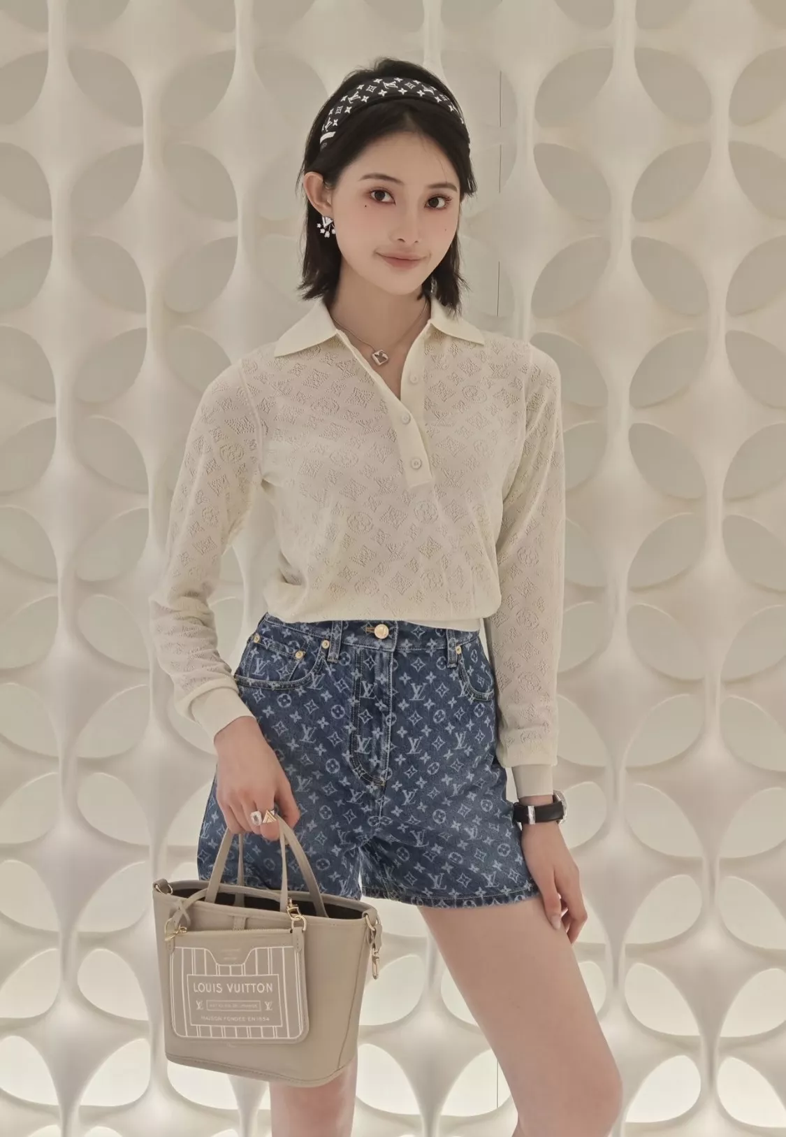 루이비통 모노그램 워싱 데님 쇼츠 상세 이미지 18