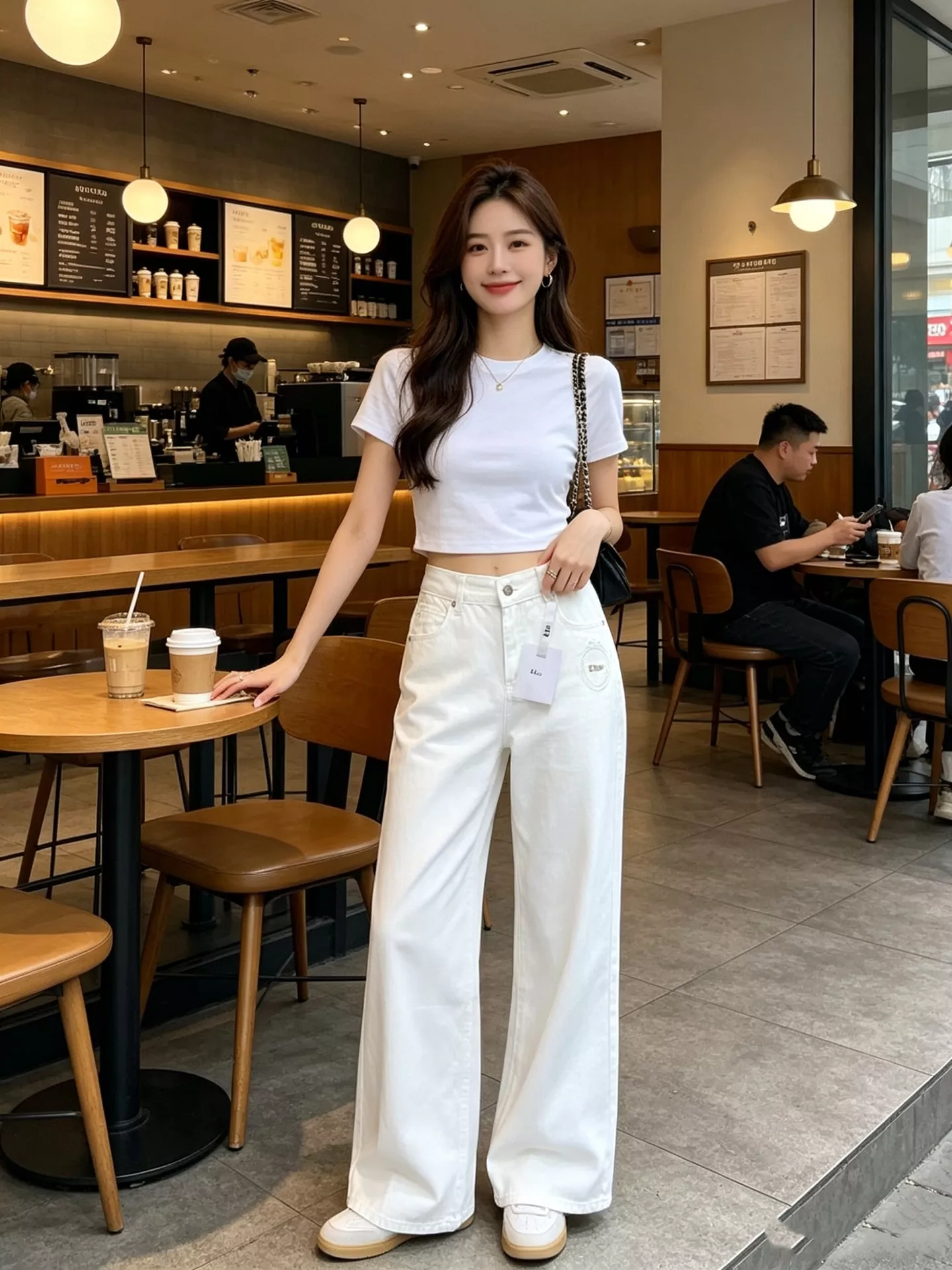 디올 여성 자수 포인트 화이트 진 상세 이미지 20