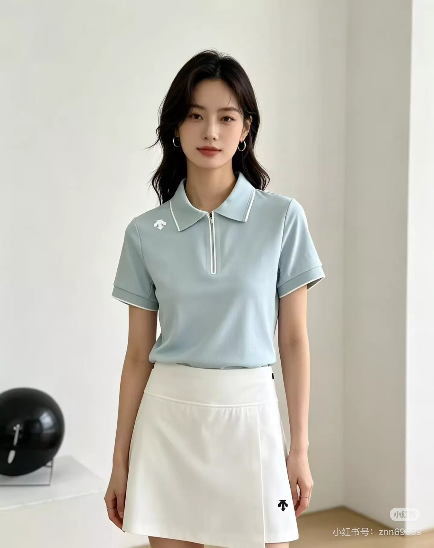 데상트 여성용 골프 트레이닝 언밸런스 스커트 상세 이미지 42