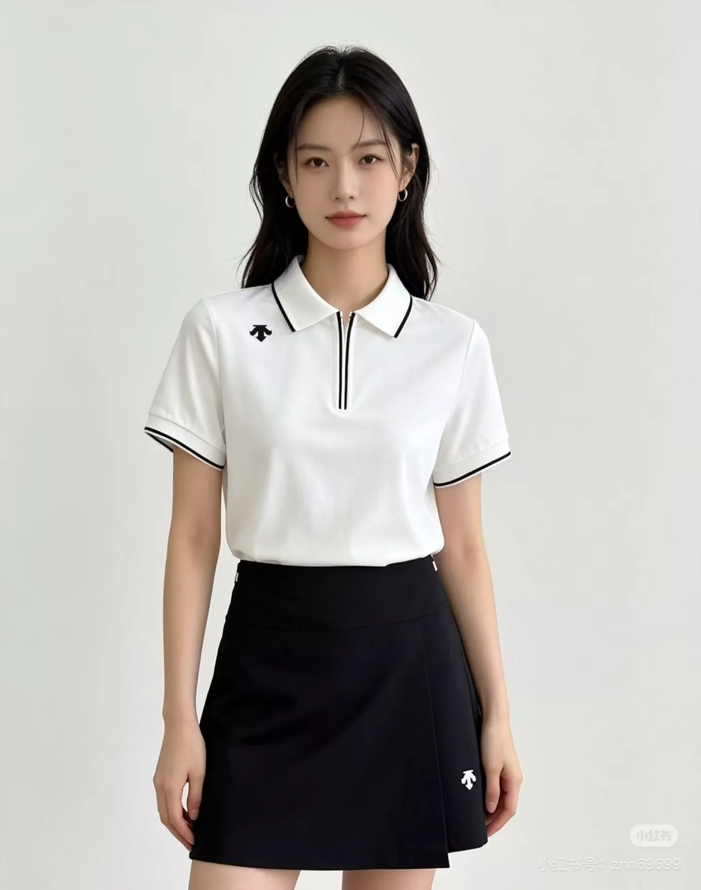 데상트 여성용 골프 트레이닝 언밸런스 스커트 상세 이미지 55
