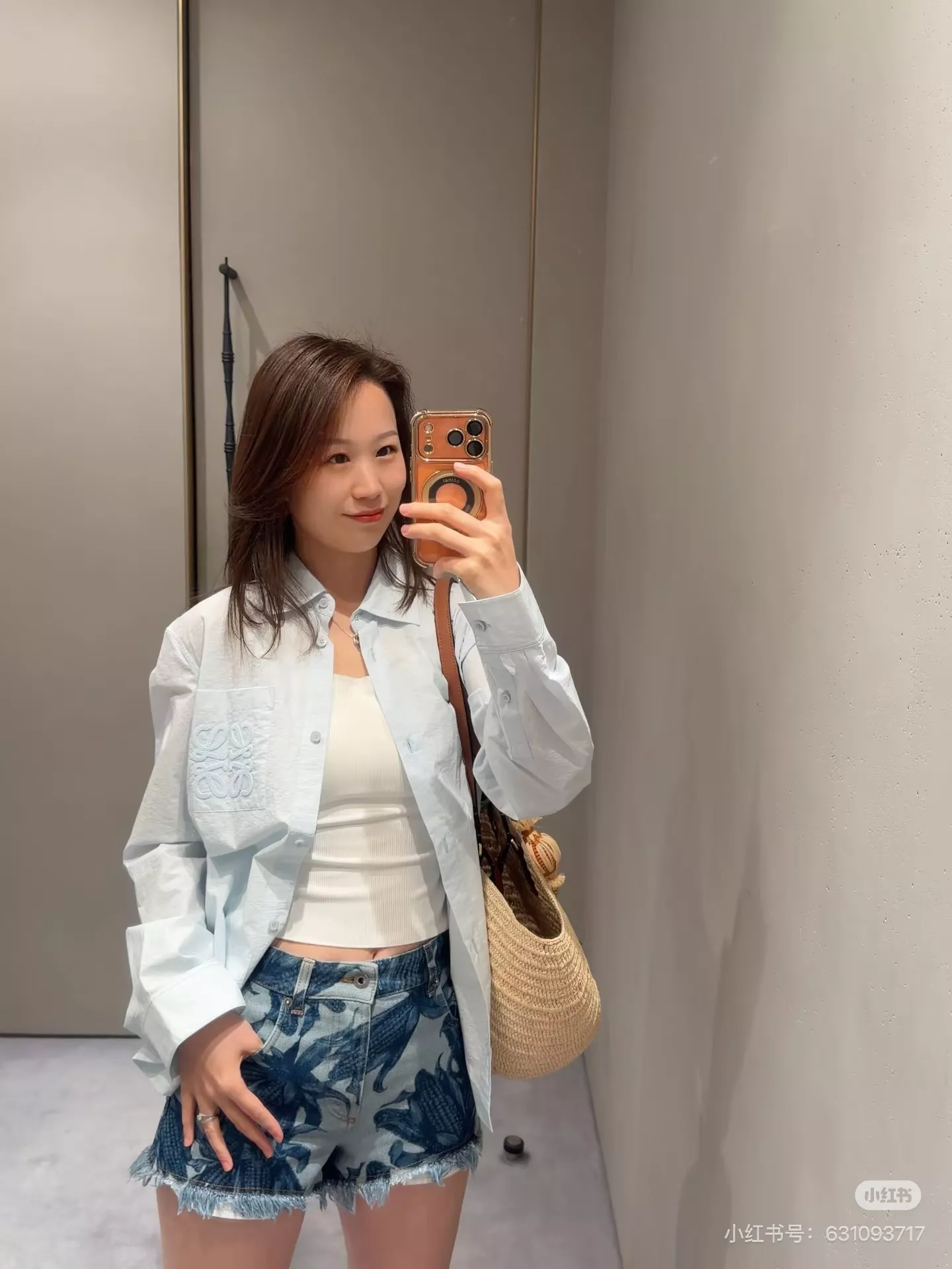 로에베 플라워 프린팅 워싱 데님 쇼츠 상세 이미지 41