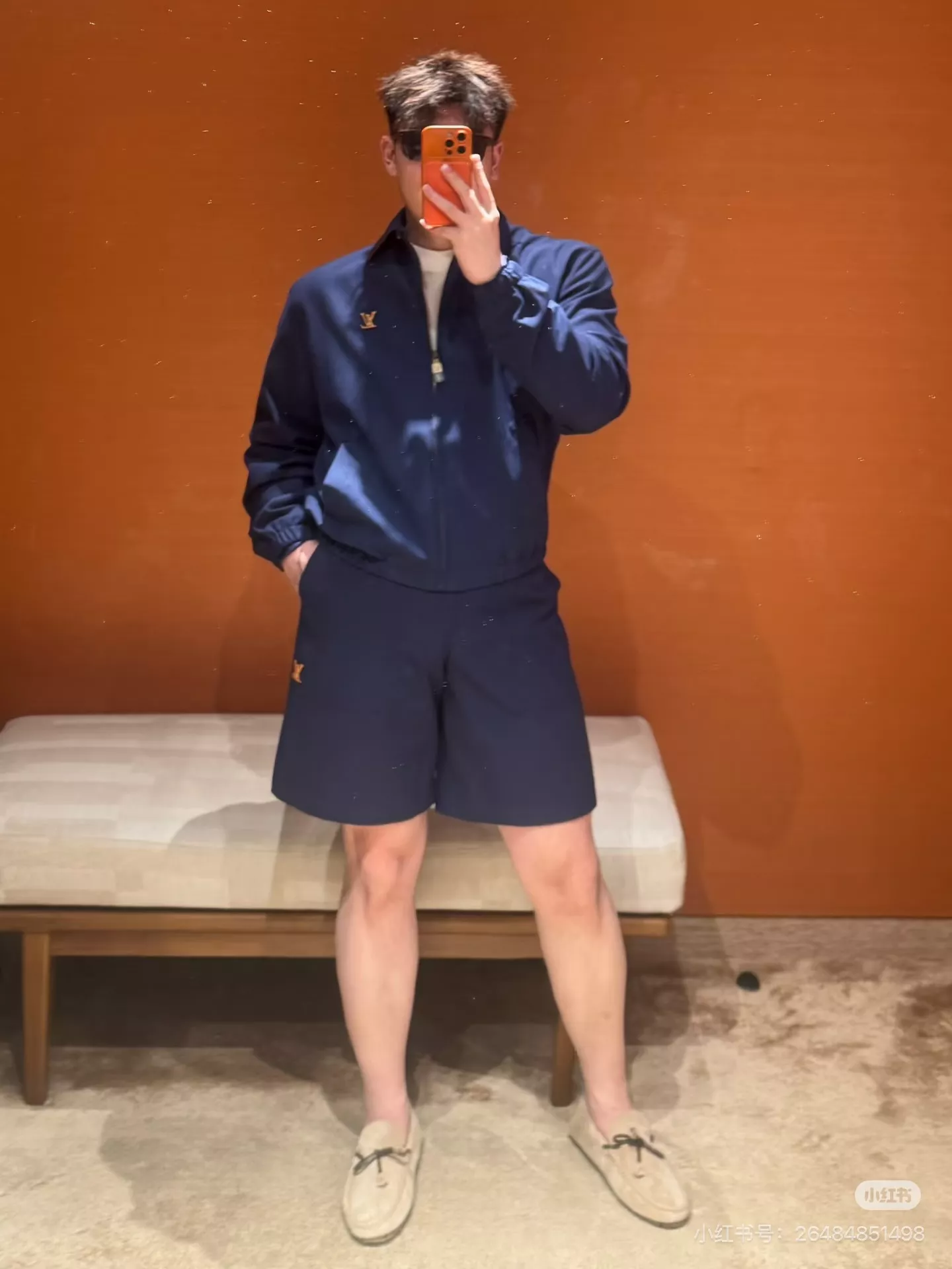 루이비통 로고 자수 코튼 쇼츠 상세 이미지 32