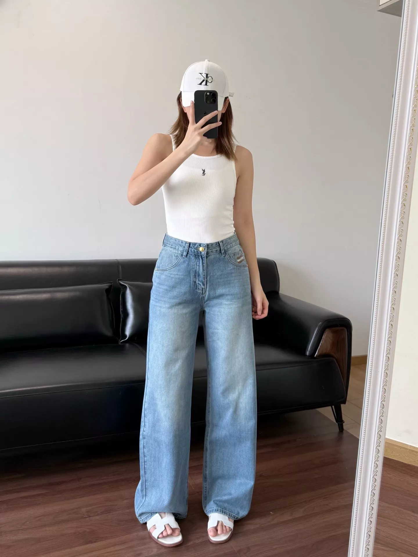 셀린느 일자 핏 워싱 청바지 상세 이미지 40