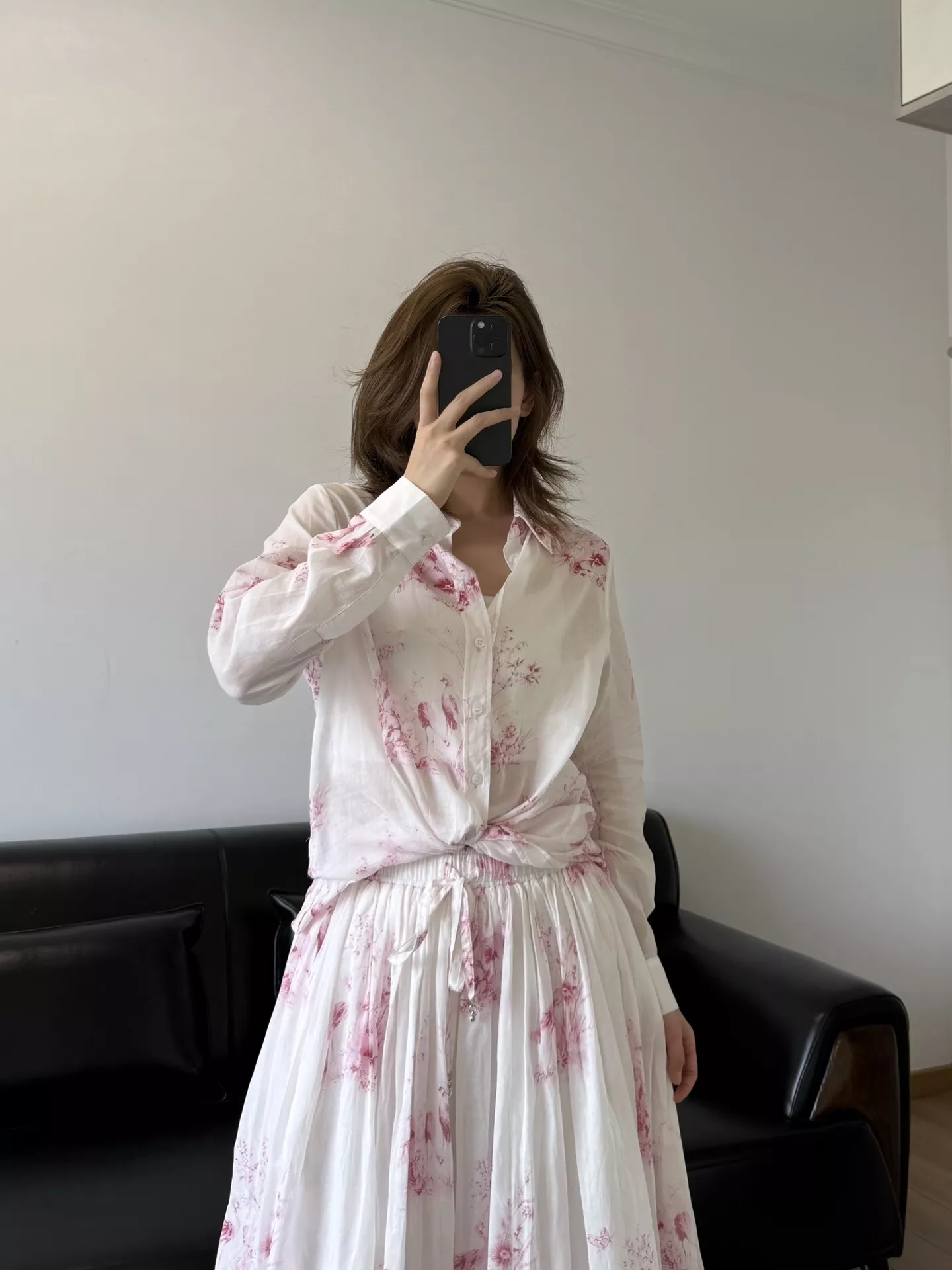 디올 플라워 프린트 롱 셔츠 상세 이미지 43