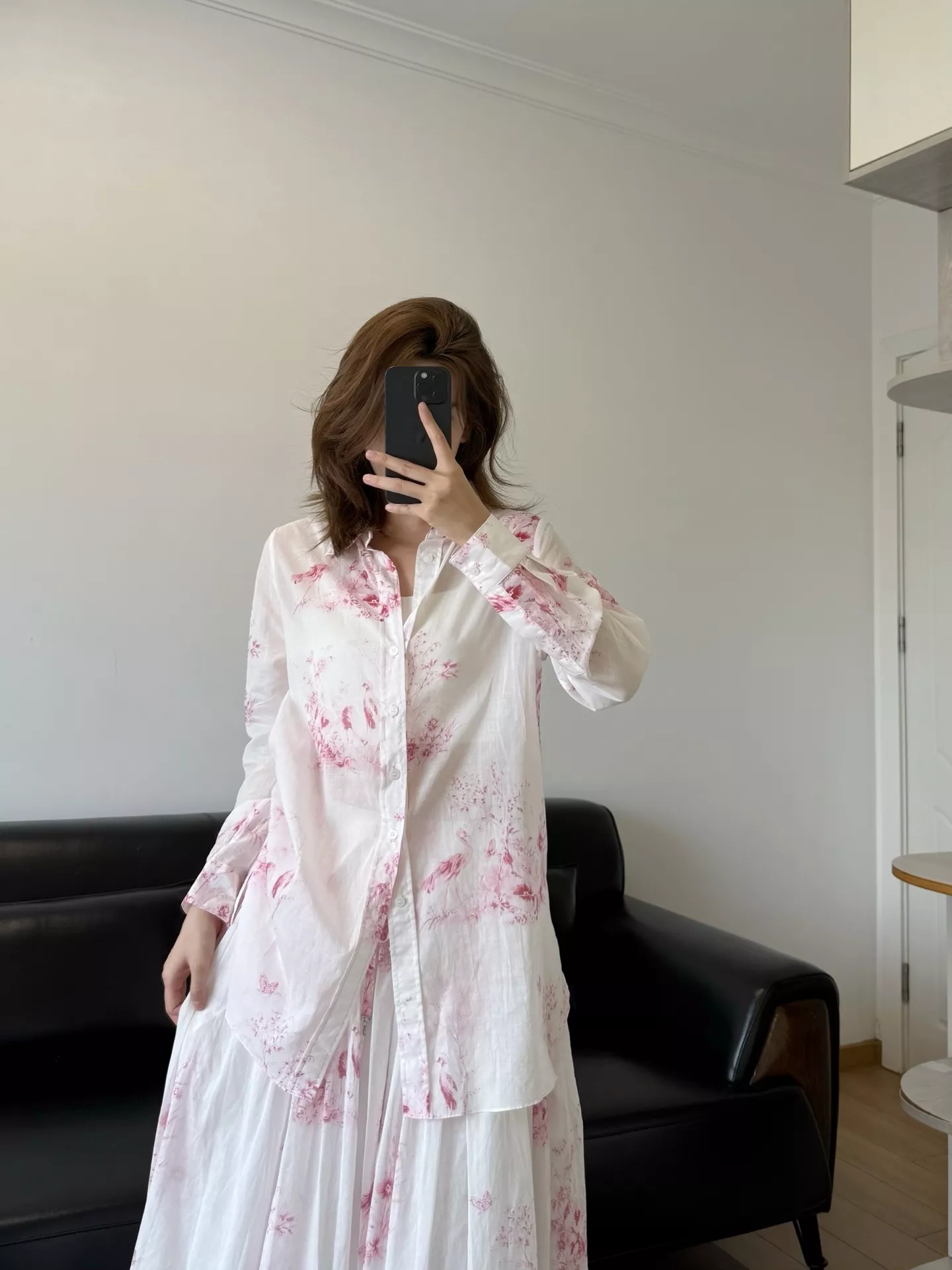 디올 플라워 프린트 롱 셔츠 상세 이미지 38