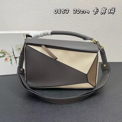 로에베 퍼즐 스타일 배색 핸드백