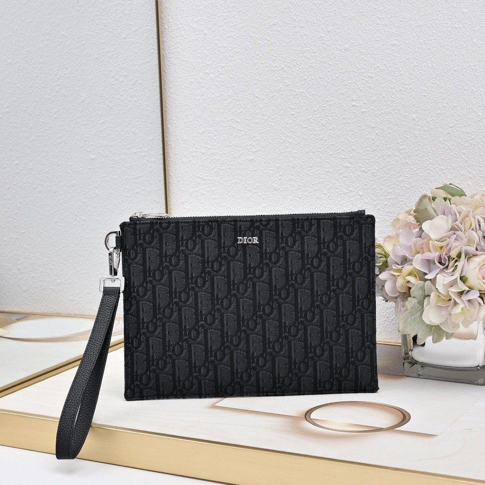 디올 오블리크 갤럭시 레더 손목 스트랩 백