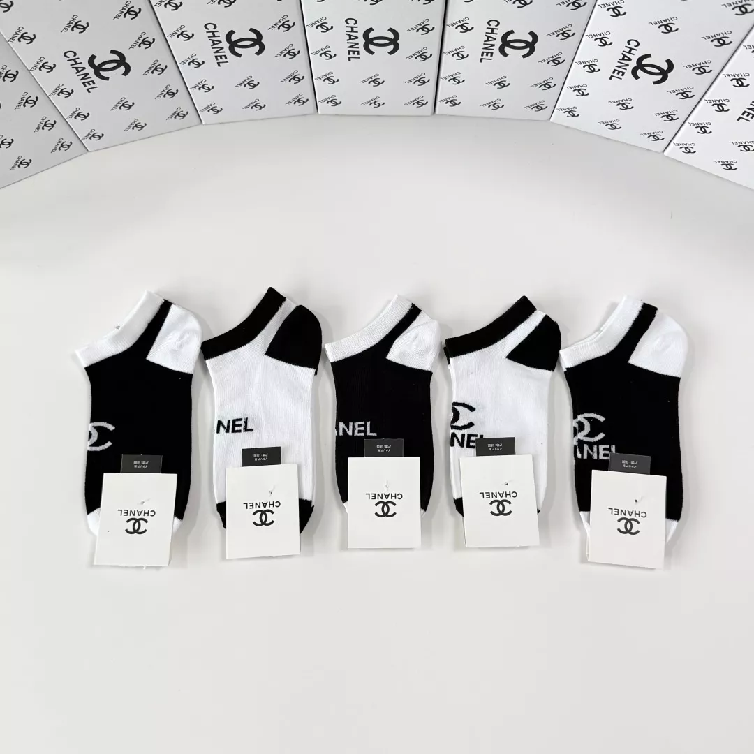 샤넬 로고 포인트 중목 삭스 세트 상세 이미지 1