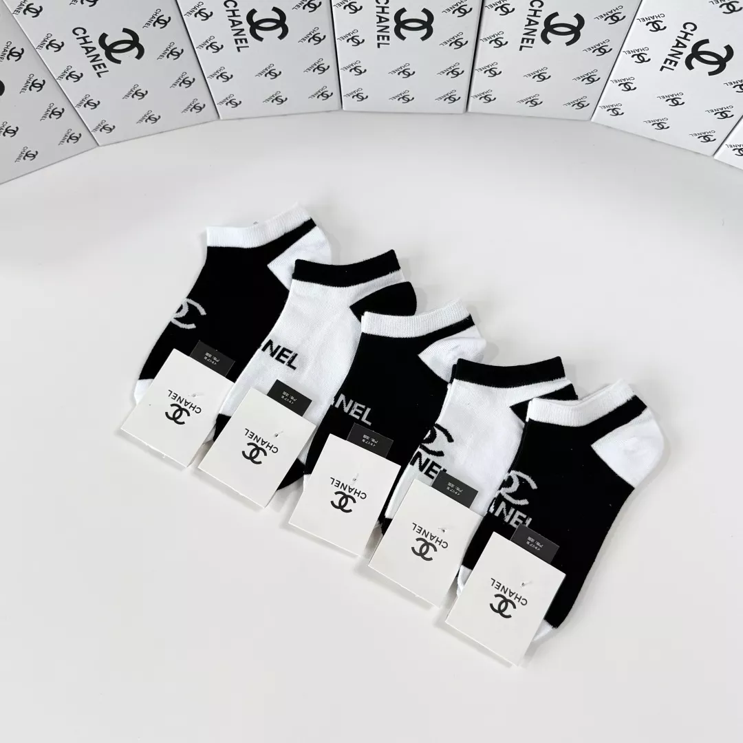 샤넬 로고 포인트 중목 삭스 세트 상세 이미지 9
