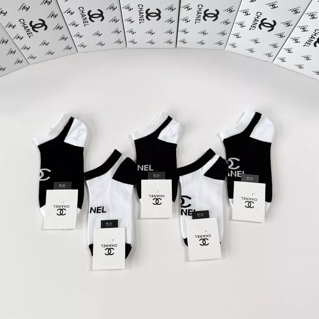 샤넬 로고 포인트 중목 삭스 세트 상세 이미지 2