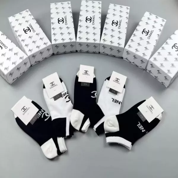 샤넬 로고 포인트 코튼 삭스 세트