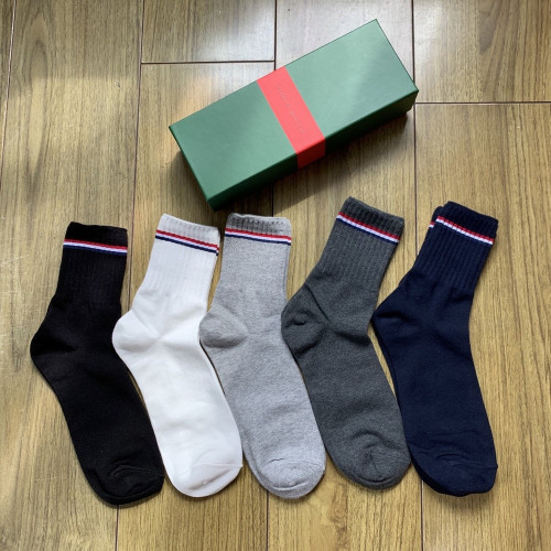 톰브라운 클래식 삼선 포인트 중목 코튼 삭스