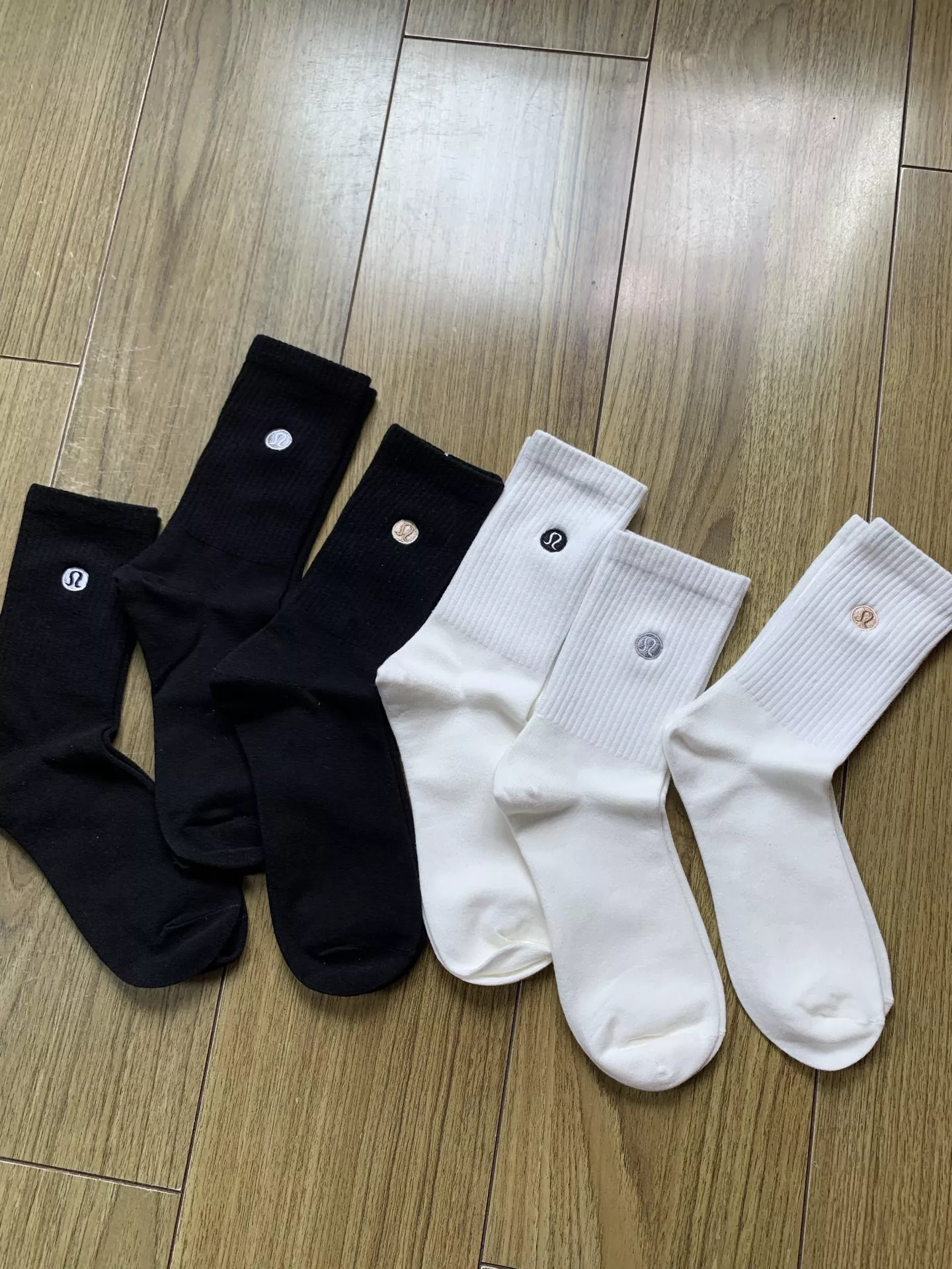 룰루레몬 자수 포인트 순면 중목 삭스 세트 상세 이미지 1