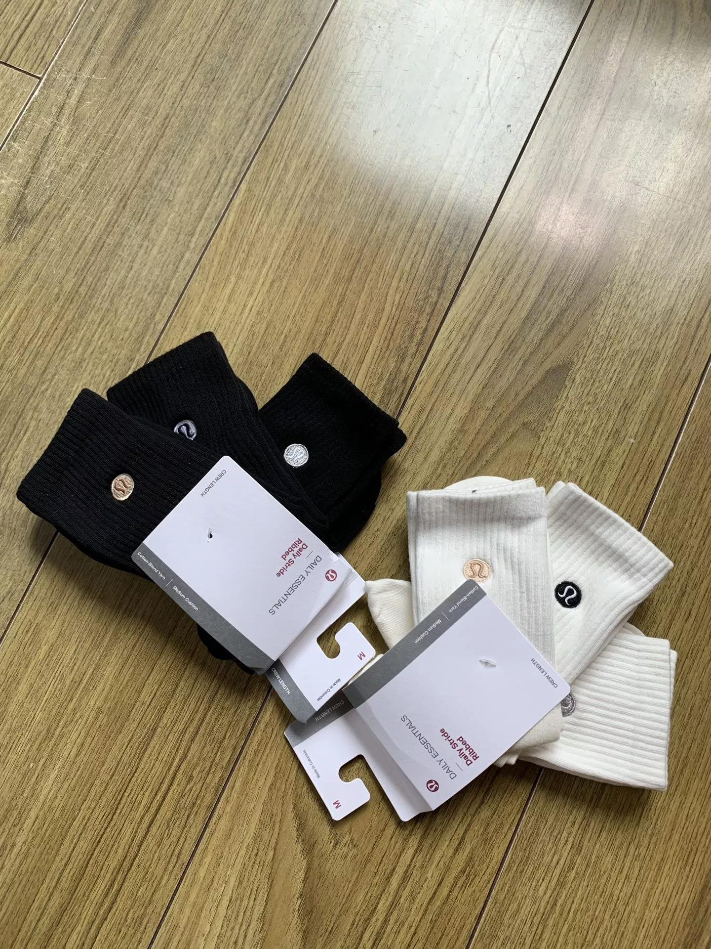 룰루레몬 자수 포인트 순면 중목 삭스 세트 상세 이미지 3