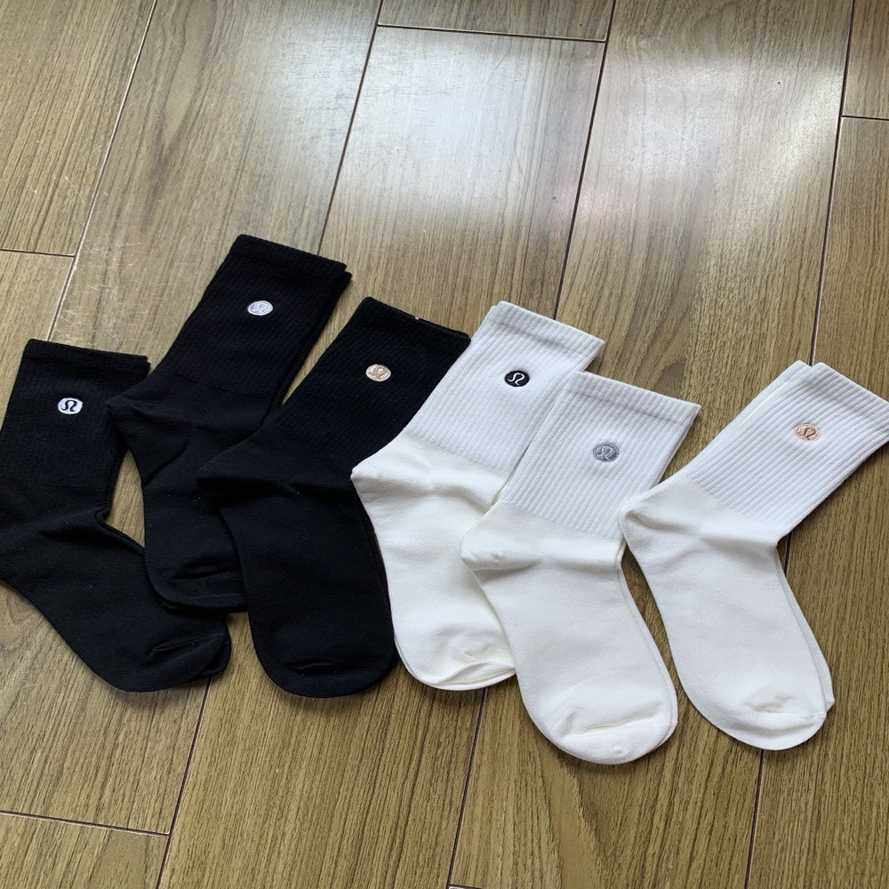 룰루레몬 자수 포인트 순면 중목 삭스 세트