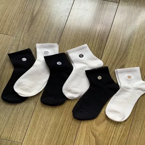 룰루레몬 자수 포인트 코튼 삭스 세트