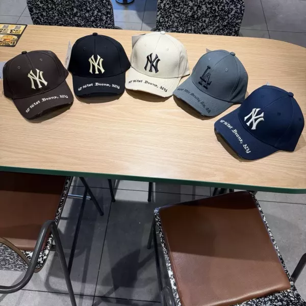 엠엘비 뉴욕 자수 워시드 코튼 모자
