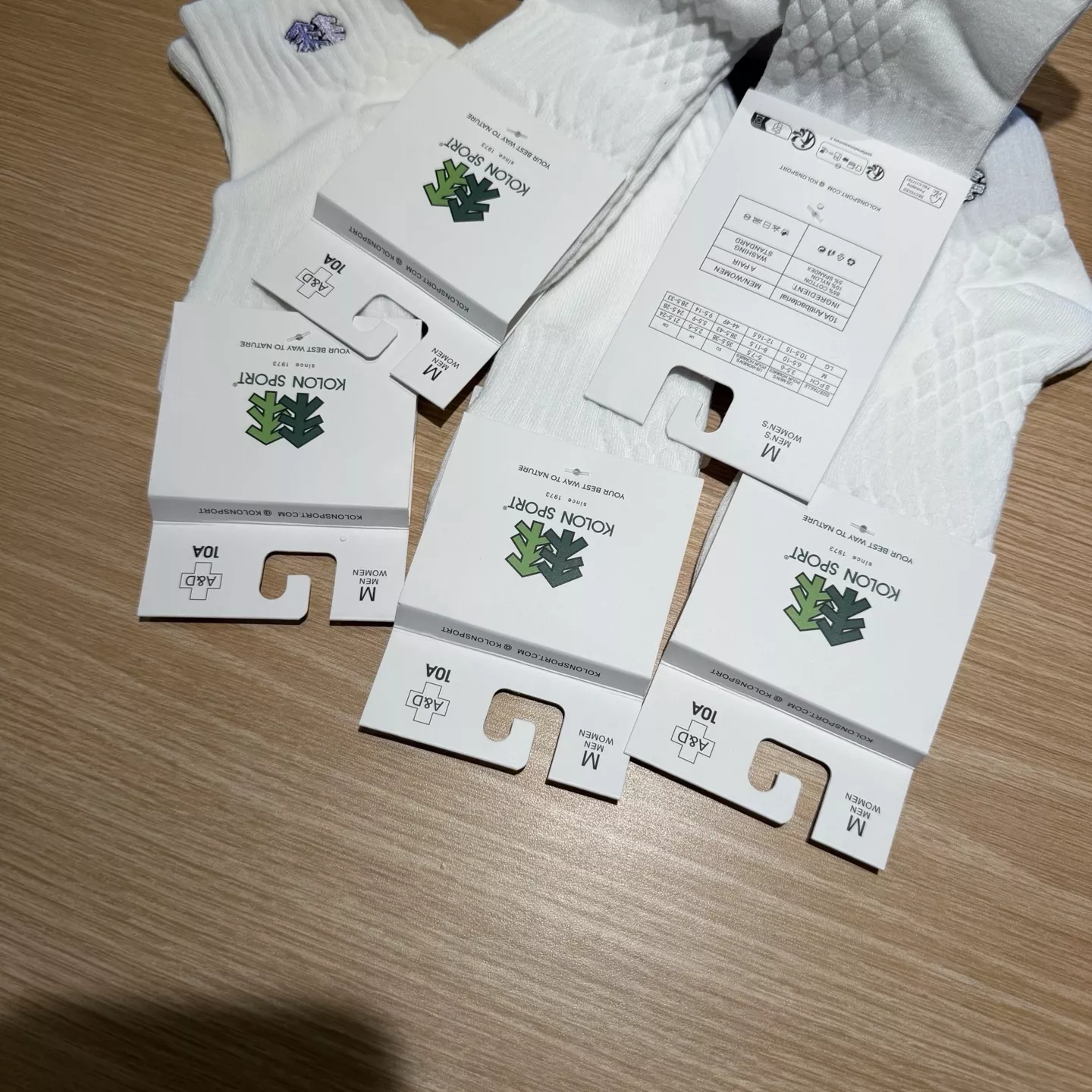 코오롱스포츠 자수 포인트 코튼 숏삭스 세트 상세 이미지 9